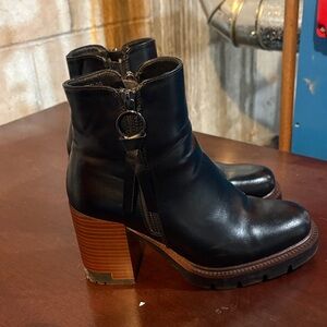 Women’s leather booties size 39 black